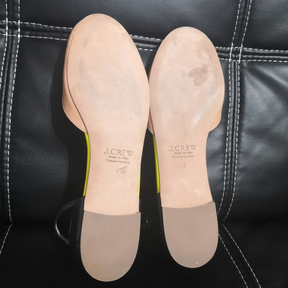 J Crew Neon Colorblock Patent Leather flats - Picture 6 of 7